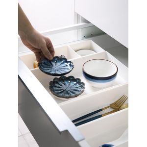 10x20cm White Plastic Drawer Organizer For Kitchen Rectangle