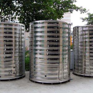 High Performance Round Metal Water Tank No Dirt Easy To Clean Smooth Surface