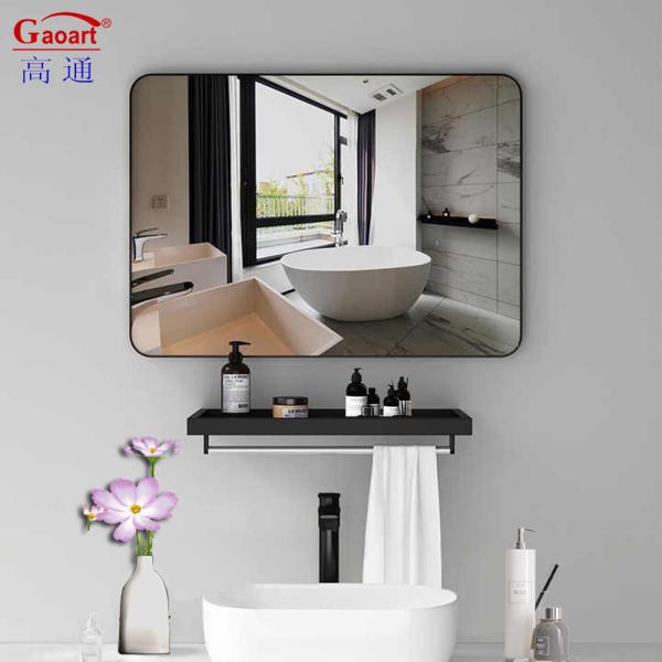 Customized Size Black Frame Full Length Hanging Wall Mirror for Home and