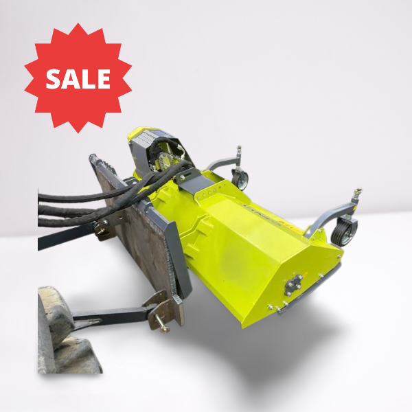 105cm Cutting Skid Steer Flail Mower Graphite Gearbox 30HP Y Blades Loader