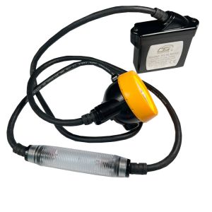 China New Advanced Portable Miner Lamp Mine Led Cap Lamp Mining Light With Blue Rear Light on sale