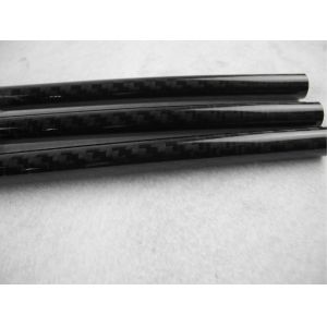 Round Twill Glossy Carbon Fiber Tube / Piping use in Telescopic Pole
