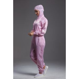 Food Processing Garment Resuable yellow hooded coverall pink durable in food