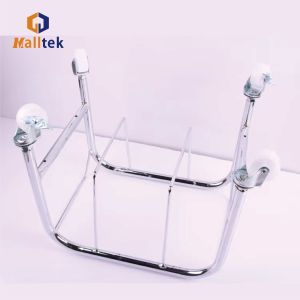 4-Wheel Shopping Basket Holder with 2-Inch Casters