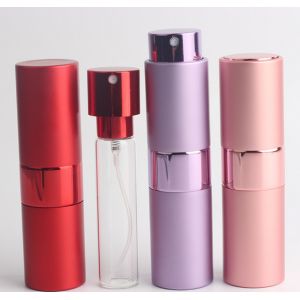 China Cylinder Shape Travel Perfume Atomiser 5ml Aluminum  With Pump Sprayer on sale