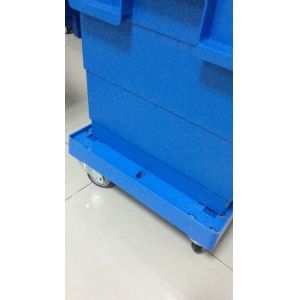 3 Inches Four PU Wheels Plastic Stacking Dolly Rudder Moving Customized