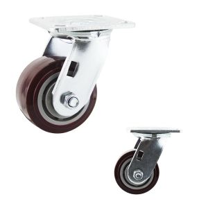 440LBS PP Core Swivel Plate Heavy Duty PU 100mm Caster Wheels