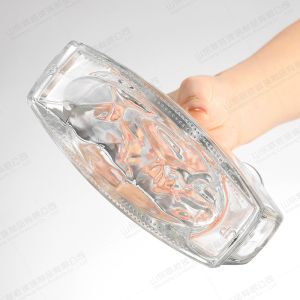 800ml Glass Vodka Gin Rum Bottle with Unique Shape and Acceptable Customer's