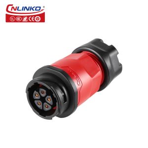 CNLINKO 12v Dc Power Supply Connector Waterproof 5 Pin Circular Power Male