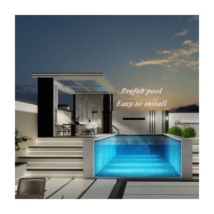 Transparent Custom Glass Wall Prefab Swimming Pool for Backyard Modular Pool