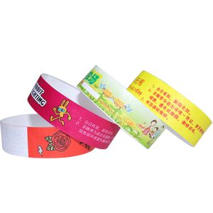Bar Coding Dupont Tyvek Paper Wristbands for Swimming Pool Activities