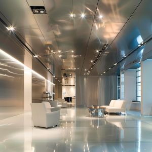 Brushed Stainless Steel Wall Panel Cladding For A Sophisticated Texture