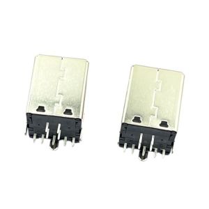 USB3.0 Type B Female PCB USB DIP Connector Socket Black HF 180 Degrees T Shape