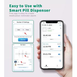 Automatic Pill Dispenser With 28-Day Electronic Medication Organizer, 6 Dosage