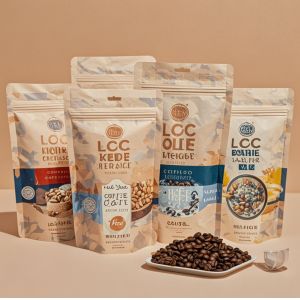 Cheap Custom Printed 500g Mylar Matte PE Flat Bottom Stand up Plastic Coffee Bag Packaging Pouch with Valve and Zipper for sale