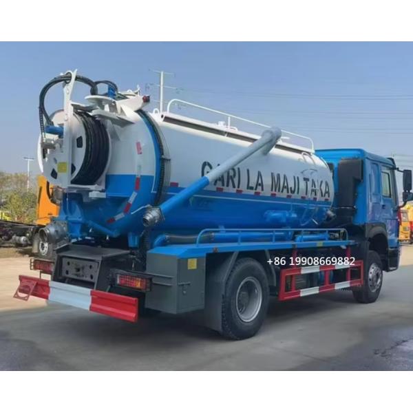 HOWO 4x2 Driver 10000L Sewage Suction Truck with Vacuum Pump for Sucking Waste Water Vacuum Sewer Tanker Suction Truck