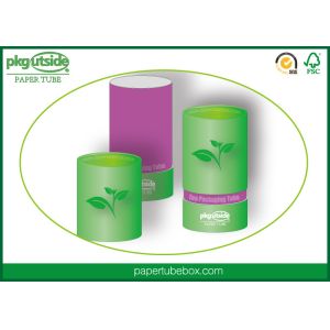 China Recycled Custom Tea Tube Packaging Silk Screen Printing Logo Elegant Design on sale
