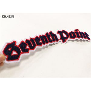 China Double Layer Felt Chenille Embroidery Patches Letters Iron On Backing OEM / ODM on sale