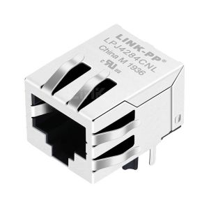 China RJP-003TC1 Compatible LINK-PP LPJ4284CNL 10/100 Base-T POE Connector RJ45 Magnetics Jack With Rectifier Diode One Port Tab Down Without Led on sale
