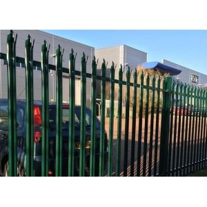 Cheap Green Color 2.4m High Steel Palisade Fencing W Section Easily Assembled for sale