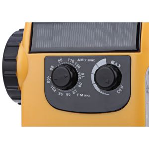 RD339 Solar Dynamo Powered AM FM Radio with 5 LEDs Flashlight 8 LEDs Emergency