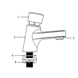Modern Wall Mounted CE Self Closing Faucet