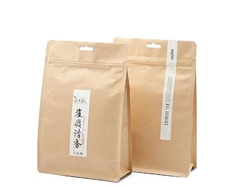 Quality Customized kraft paper resealable food packaging bags with k wholesale
