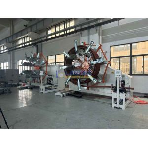 Double Station Plastic HDPE Pipe Coiling Winder Coiler Winding Machine With