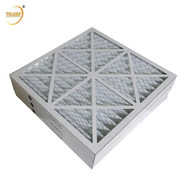 Quality G3 Cardboard Frame Pre Filter Moisture Resistant Pleated Panel Air Filters wholesale