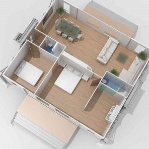 Zontop Modern Luxury Easy Assemble Steel Prefabricated 2 Story Complete Large