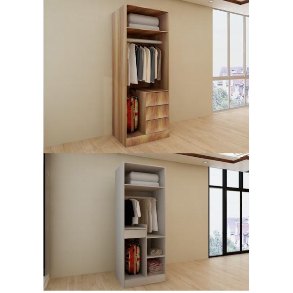 Industrial Particle Board Bedroom Furniture White Sliding Door Wardrobe