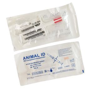 20 Pcs/Bag Iso Transponder Microchip Syringe White Color Pet Id Microchip