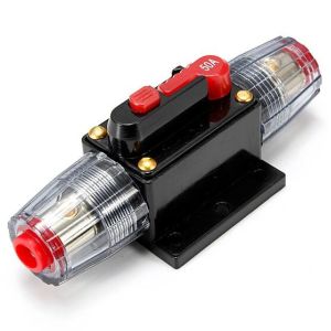 Cheap 50A 50AMP Car Audio Circuit Breaker Inline Fuse Holder for 12V System Protection for sale