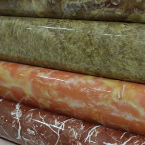 China Glossy / Matte / Embossed Marble PVC Film For Furniture Wall Ceiling Door Cabinet on sale