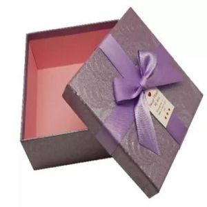 two pieces gift packaging box luxury lid and base gift box with ribbon and