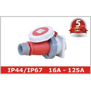 CEE Single Phase Industrial Electrical Sockets And Plugs 63 Amp