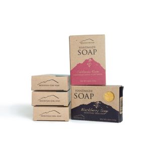 Custom Soap Boxes Biodegradable Eco Friendly Foldable Kraft Paper Box
