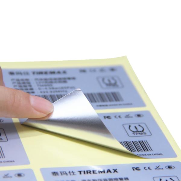 Oil Proof Matte Silver PVC Sticker Labels Custom Printed Strong Adhesive Labels