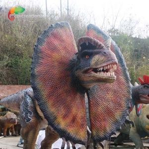 Dilophosaurus Animatronic Factory Life Size Amusement Park Animatonic Dinosaur