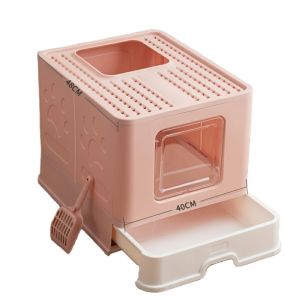 Foldable Sifting Litter Box With Lid Drawer Structure 2.8kg Lightweight