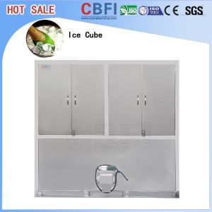 Large Production Ice Cube Machine / Water Cooled Ice Maker Stainless Steel 304