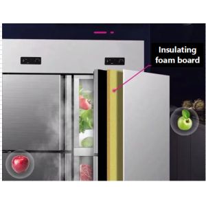 780L Kitchen Worktable Refrigerator Freezer With Four Doors