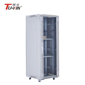 19 Inch 32u Standing Network Cabinet Office Server Rack With Cooling Fans On