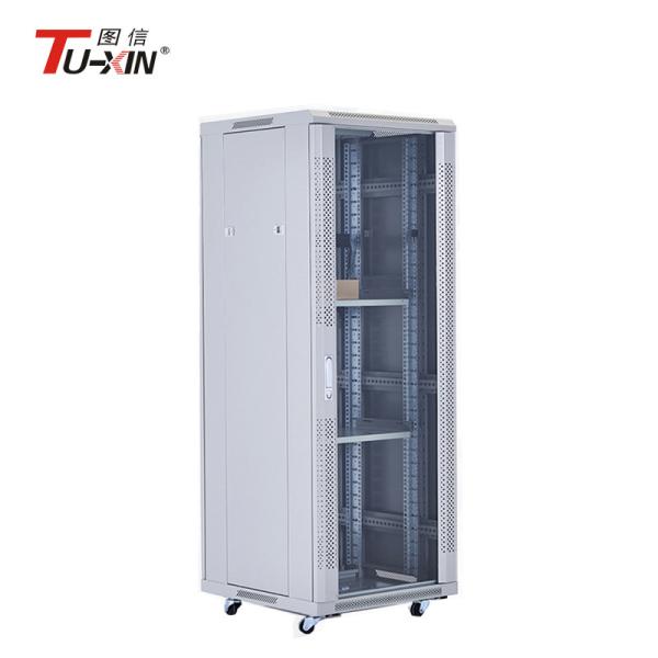 19 Inch 32u Standing Network Cabinet Office Server Rack With Cooling Fans On