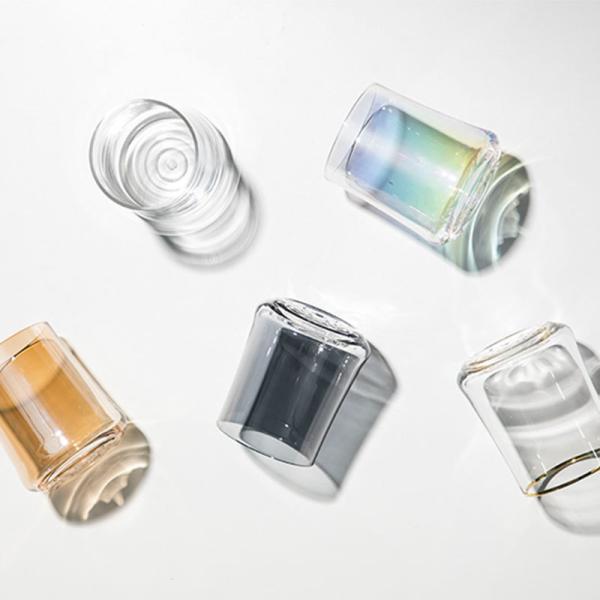 Dainty household glass drinking cups that are heat-resistant and borosilicate