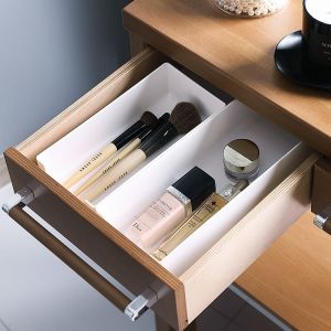 Cheap 10x20cm White Plastic Drawer Organizer For Kitchen Rectangle for sale