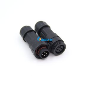 Mini Waterproof Connector M12 Assembly Solder Type Male Female Socket 3 Core 0
