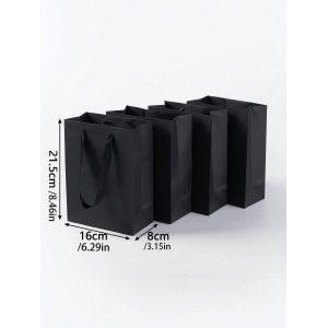 Custom Patterned Black Gift Paper Bag For All Occasions Offset/Flexo Printed