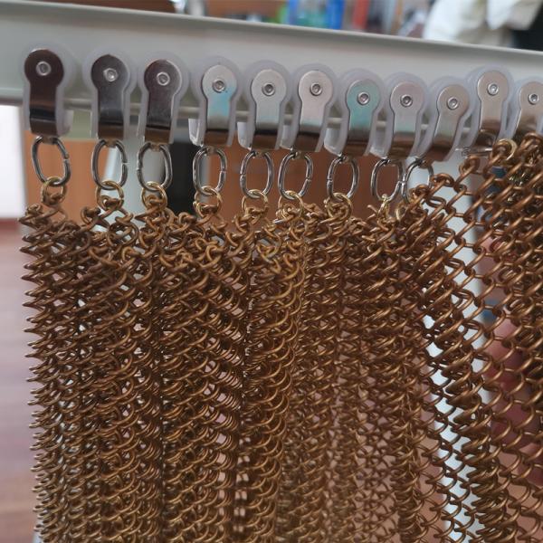 Quality Custom Aluminum Steel Coil Curtain Space Divider 0.8mm Wire wholesale
