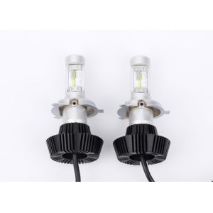 Fanless LED Headlight Bulbs H4 8000LM Adjustable Chuck Angle 6500K White Color
